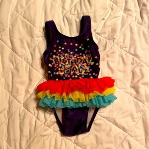 Birthday Girl Confetti Tutu Swim Suit